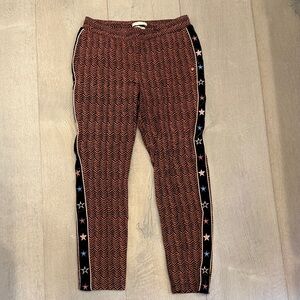 Scotch and soda. Women’s/Kids Zigzag Patterned Pants with velvet Star Accents